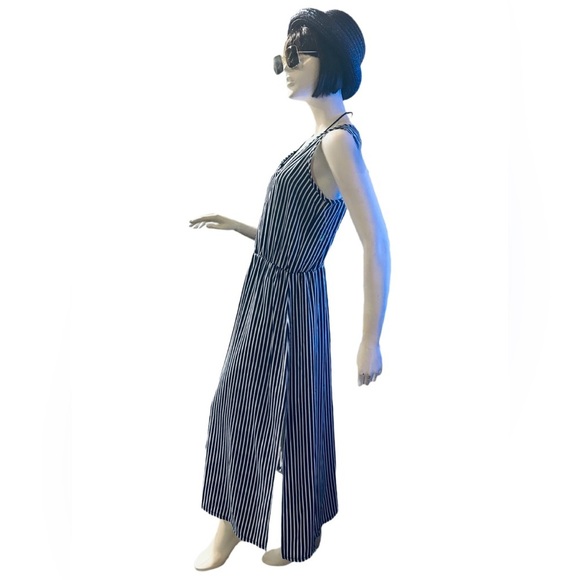 Como Vintage Blue & White Stripes Beach Coverup, Size PL - Picture 4 of 4